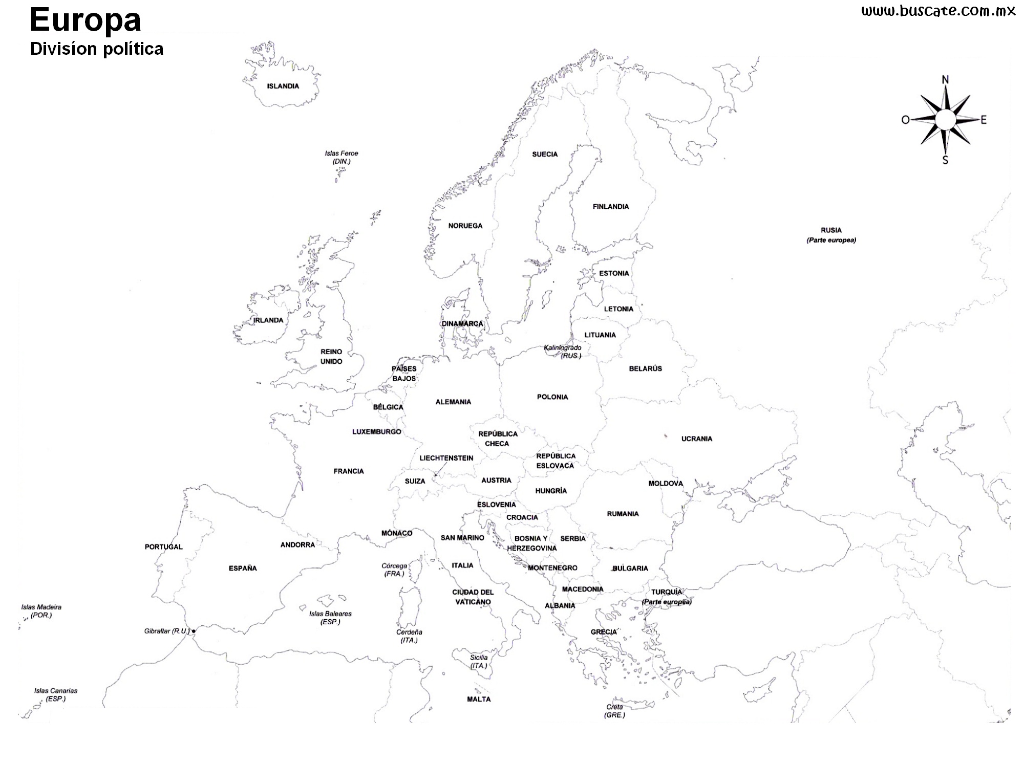 Pulso Digital Mapa De Europa Con Divisi N Pol Tica Con Nombres
